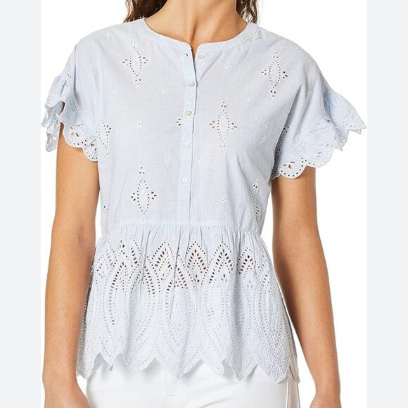 Joie Cerelia Tops - Joie Cerelia Eyelet Peplum Top Women M